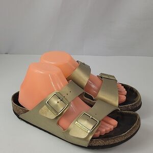 Birkenstock Arizona Gold Leather Women's Sandals